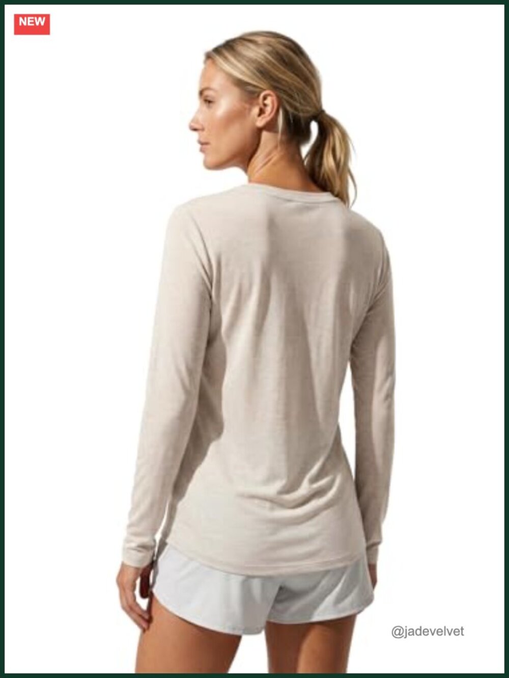 Merino Wool Lyocell Blend Long Sleeve Sun Protection Tee - Picture 2 of 6